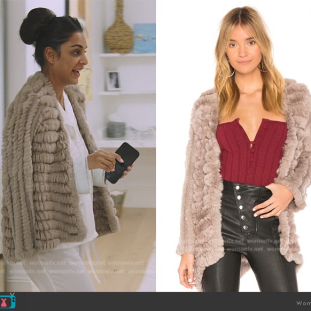 Heartloom Fur Jacket in Taupe